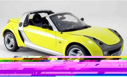 Smart Roadster Base 1/18 Kyosho jaune miniature