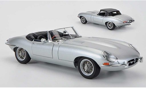 Jaguar E-Type Roadster 1/18 Autoart Series I 3.8 grise miniature
