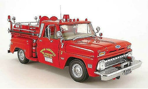 Chevrolet C-20 pompiers 1/18 Sun Star pick up camion pompier lancaster (us) 1965 miniature