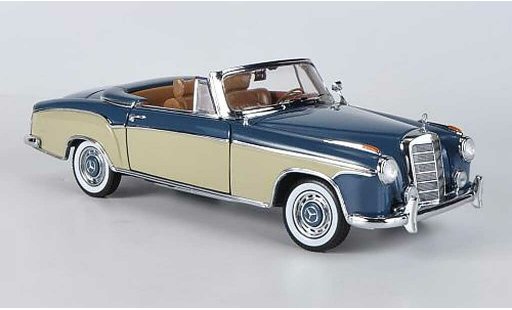 Mercedes 220 Cabriolet 1/18 Sun Star SE bleu/beige 1958 miniature