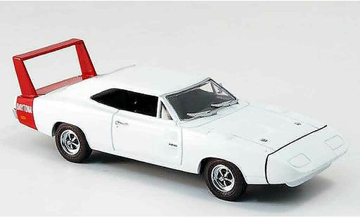 Dodge Charger 1969 1/43 Eagle Daytona blanche avec rotem Heckspoiler miniature