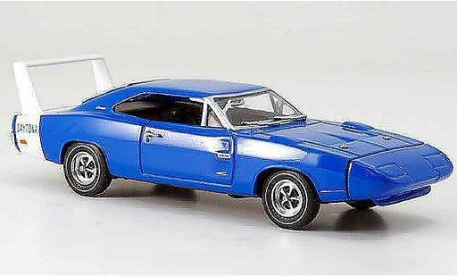 Dodge Charger 1969 1/43 Eagle Daytona bleu avec blancheem Heckspoiler miniature