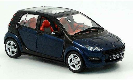 Smart ForFour Base 1/43 Schuco bleu noire 2004 miniature