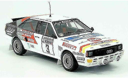 Audi Quattro rallye 1/43 Trofeu No.3 Mikkola Hertz RAC Rally 1984 miniature