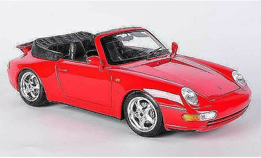 Porsche 911 Cabriolet 1/18 Burago Carrera rouge miniature