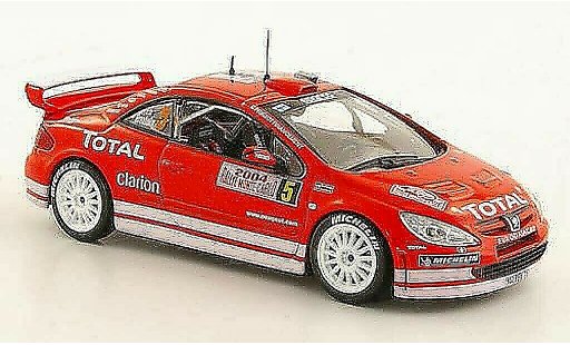 Peugeot 307 WRC 1/43 Norev No.5 Total Gronholm / Rautiainen Rally Monte Carlo 2004 miniature