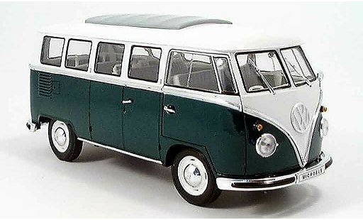 Volkswagen Combi Base 1/18 Spark bus verte/blanche 1962 miniature