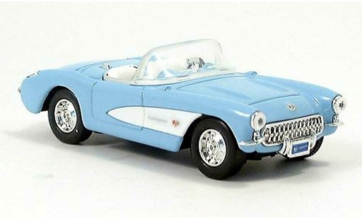 Chevrolet Corvette Convertible 1/43 Yat Ming C1 bleu/blanche Cabriolet 1957 miniature