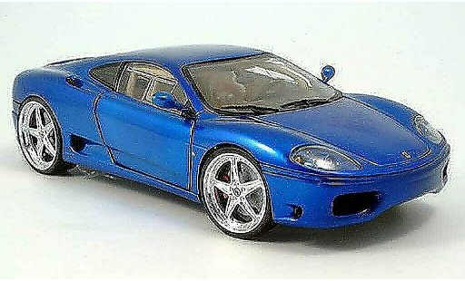 Ferrari 360 Modena 1/18 Hot Wheels tuning bleue 2003 miniature