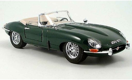Jaguar E-Type 1961 1/18 Burago cabriolet verte miniature