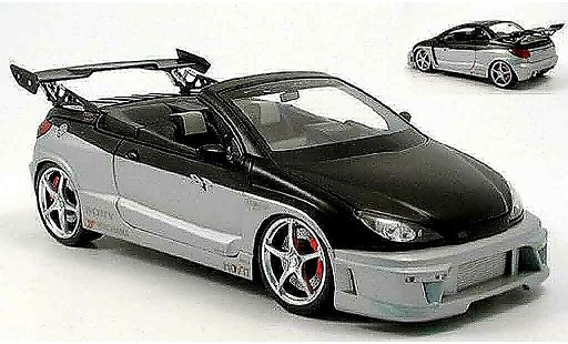 Peugeot 206 CC 1/18 Norev parotech noire/grise miniature