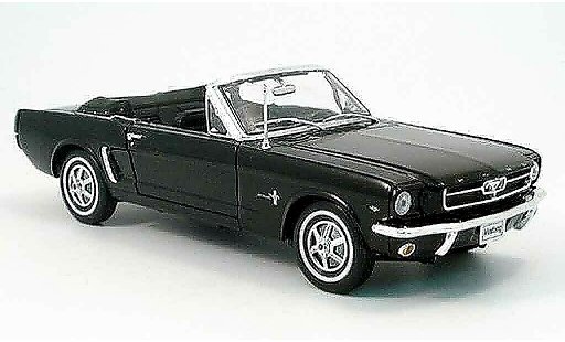 Ford Mustang Convertible 1/18 Welly cabriolet noire ouvert miniature