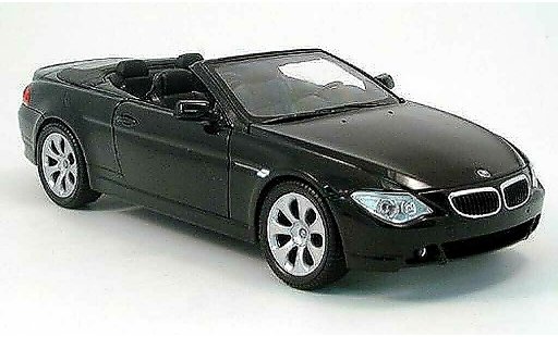 Bmw 645 Cabriolet 1/18 Welly E64 ci noire 2004 miniature