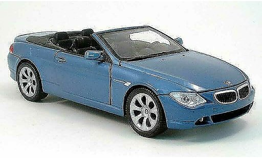 Bmw 645 Cabriolet 1/18 Welly E64 ci bleu 2004 miniature