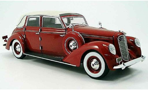 Lincoln Touring Base 1/18 Signature rouge et toit blanc 1937 miniature