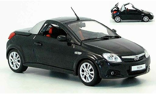 Opel Tigra Twin Top 1/43 Minichamps noire funktionsfahiges verd 2004 miniature