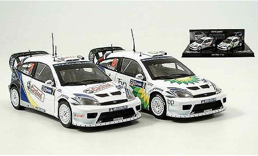 Ford Focus RS WRC 1/43 Minichamps Doppelsieg Mexico 2er Set 2004 miniature