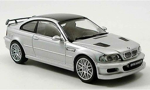Bmw M3 coupe 1/43 Kyosho GTR E46 grise metallisee Strassenversion miniature