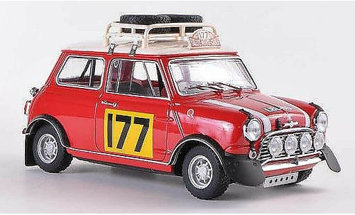Austin Mini rallye 1/18 Kyosho Cooper S Mk1 No.177 R.Aaltonen / H.Liddon Rally Monte Carlo 1967 miniature