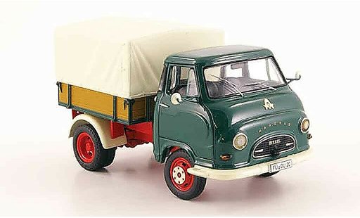 Hanomag Kurier Pritsche 1/43 Schuco verte Enser plateau Plane miniature