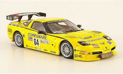 Chevrolet Corvette course 1/43 Minichamps C5 R GTS No.64 Compuware 24h Le Mans 2004 miniature