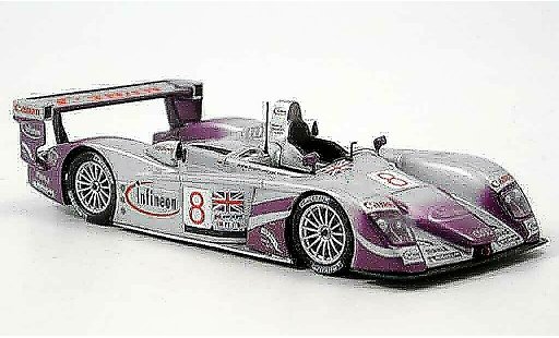 Audi R8 LMP course 1/43 Minichamps 2004 LeMans No. 8 Biela Kaffer McNish miniature