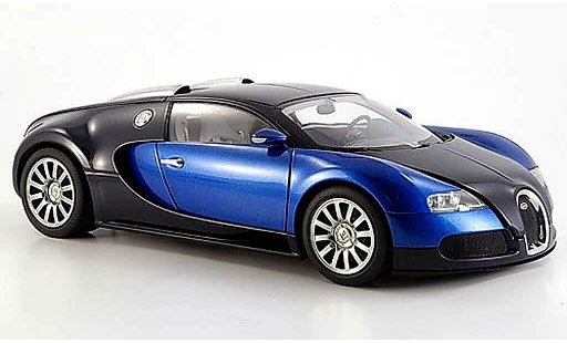 Bugatti Veyron coupe 1/18 Autoart 16.4 eb bleu noire miniature