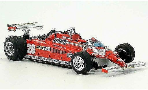 Ferrari 126 CK 1/43 Brumm turbo no.28 d.pironi gp monte carlo miniature