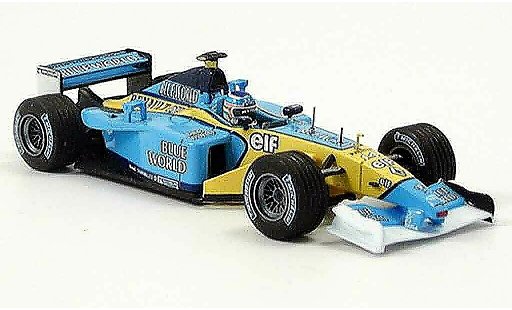 Renault F1 2002 1/43 Eagle team rs 202 no.14 j.trulli blue world miniature