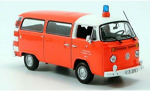 Volkswagen Combi Base 1/43 Minichamps t2 bus pompier frankfurt 1976 miniature