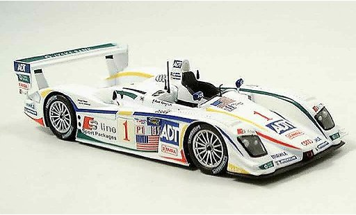 Audi R8 LMP course 1/43 Minichamps 2005 vainqueur Sebring Lehto Werner Kristensen miniature