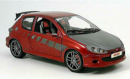 Peugeot 206 Tuning 1/43 Norev Street Racer rouge miniature