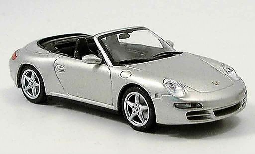 Porsche 911 4S 1/43 Minichamps Cabriolet Carrera grise metallisee 2005 miniature