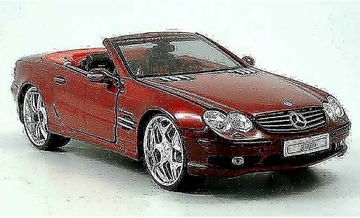 Mercedes C AMG 1/18 Maisto 55 cabrio rouge tuningcar playerz miniature