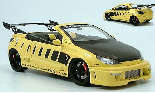 Peugeot 206 CC 1/18 Norev Parotech jaune miniature