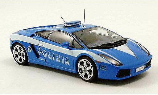 Lamborghini Gallardo Base 1/43 Autoart police italienne bleu miniature
