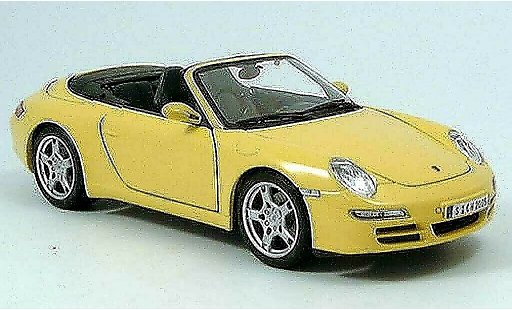 Porsche 911 Cabriolet 1/18 Maisto S jaune miniature