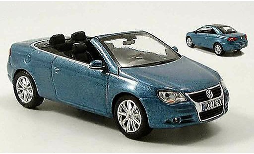 Volkswagen Eos Base 1/43 Norev cabrio bleu avec hardtop miniature