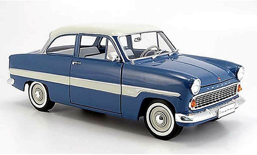 Ford Taunus 12M 1/18 Revell bleu/blanche bandes 1962 miniature