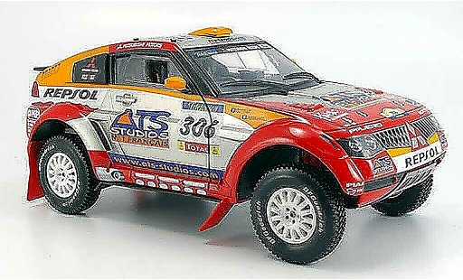 Mitsubishi Pajero Evolution 1/18 Solido evo no.306 ats rallye barcelona-dakar 2005 miniature