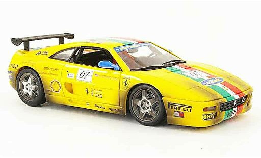 Ferrari F355 Berlinetta 1/18 Hot Wheels challenge jaune miniature