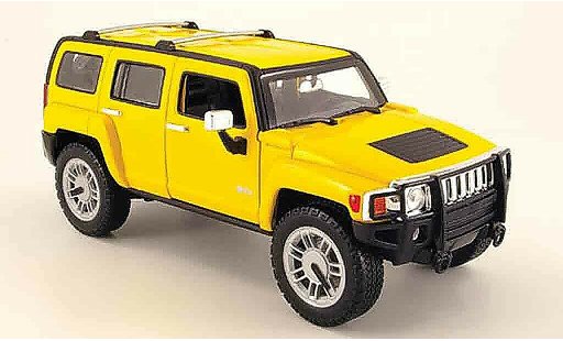 Hummer H3 Base 1/18 Hot Wheels suv jaune miniature