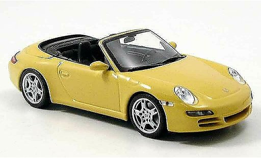 Porsche 911 S 1/43 Minichamps Carrera 911 Carrera Cabrio jaune 2005 miniature