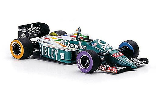 Benetton Bmw course 1/43 Minichamps 1986 B 186 No.19 Sisley T.Fabi GP USA Detroit 1986 miniature