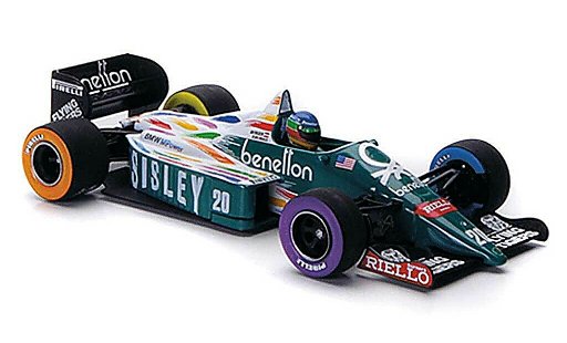 Benetton Bmw course 1/43 Minichamps 1986 B 186 No.20 Sisley G.Berger GP USA Detroit 1986 miniature