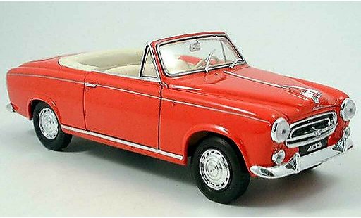 Peugeot 403 Cabriolet 1/18 Welly rouge 1957 miniature