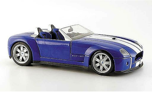 Shelby Cobra Concept 1/18 Hot Wheels bleu avec bandes blanches miniature