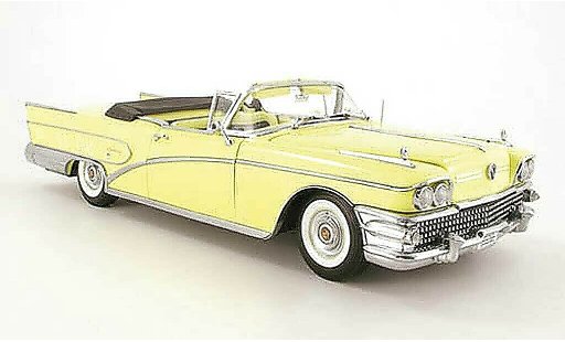 Buick Limited Convertible 1/18 Sun Star cabriolet jaune 1958 miniature