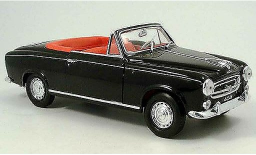 Peugeot 403 Cabriolet 1/18 Welly noire 1957 decapote miniature