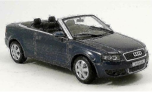 Audi A4 cabriolet 1/18 Welly bleu 2002 miniature